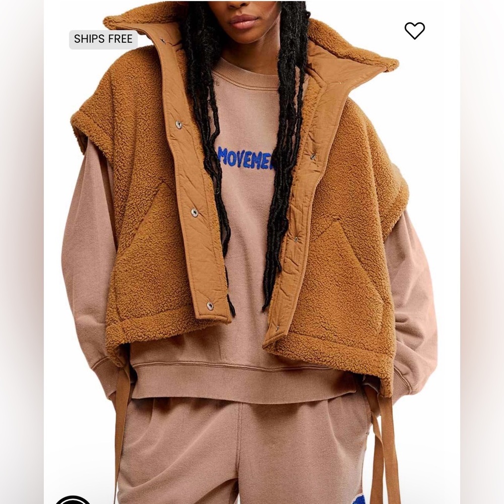 FP Movement Scout It Out Fleece Vest in Twig / Honey